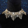JAKAWIN Diamond Choker Necklace Gold Sparkly Rhinestone Porm Jewelry for