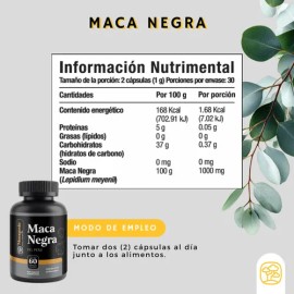 Maca Negra: Suplemento para Hombres con 60 Cápsulas de Momosie