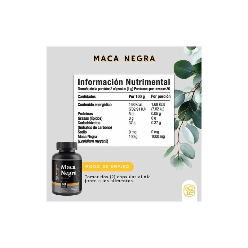 Maca Negra: Suplemento para Hombres con 60 Cápsulas de Momosie