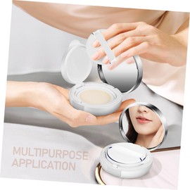 Vaguelly 2pcs Refillable Loose Powder Boxes Portable Powder Containers for Makeup Small Puff Cases for Women Teen Travel Friendly