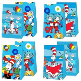 BOYKIM 12 Pcs Dr Paper Bags Goody Party Supplies Bags Party,Dr Paper Bags Tie Happy Party Accessories Party Favor Decoration Supplies for Birthday Party.