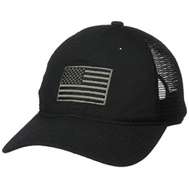 Rapiddominance A13-USA2-BLK Ripstop Trucker Cap, USA Flag, Black