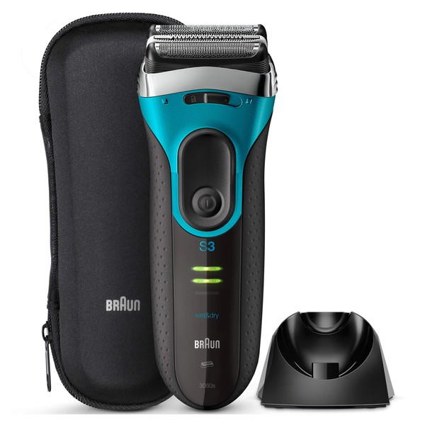 Braun Series 3 Men's Shaver 3080s-B 3 Blades Can be used in the bath Blue