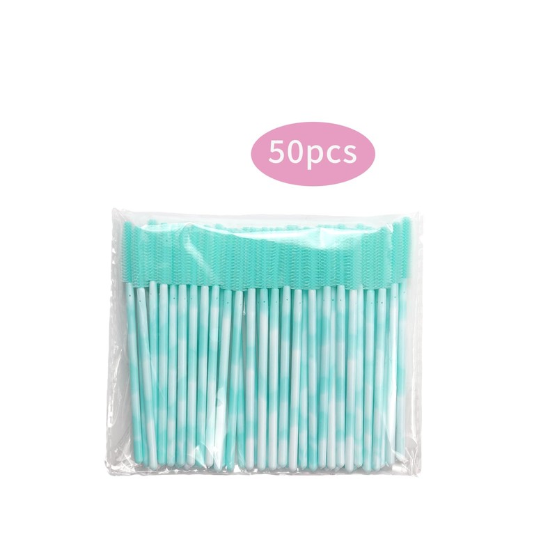 Mekupeu 50Pcs Varita de Máscara de Silicona, Cepillos Desechables para