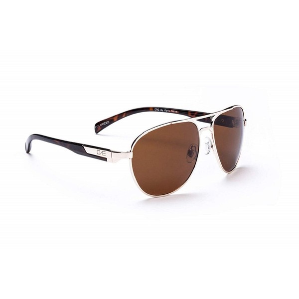 Optic Nerve, Cadet Unisex Sunglasses - Gold Frame, Polarized Brown Lens
