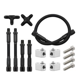 LS Cylinder Head Coolant Steam 4 Port Crossover Hose Kit Compatible with all GM LS series engines