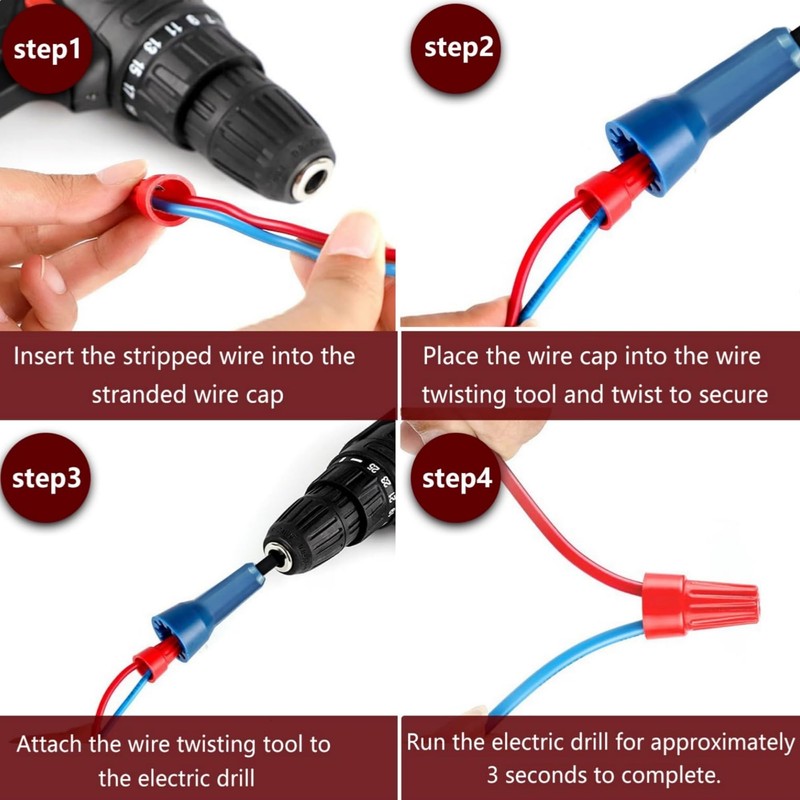Baychon Electrical Wire Stripper Tools for Drill Set, Wire Stripping
