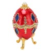 Egg Shaped Trinket Boxes Rhinestones Inlay Exquisite Jewelry Trinket Boxes