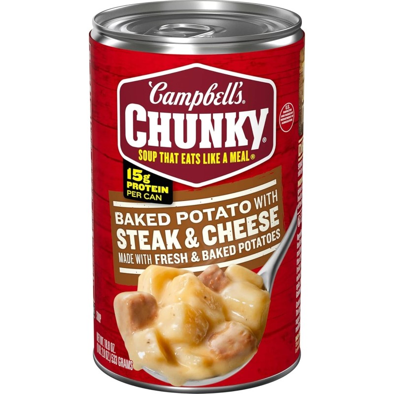 Campbell's Chunky Baked Potato with Steak and Cheese Soup, 18.8