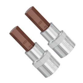 Skweawert 2 pcs 1/4" Drive x HW8 38mm Length Hex Allen Bit Socket, S2 Steel Bits CR-V Sockets Square Drive Auto Repair Use with Ratchet Wrench, Slide Bar, Extension Rod