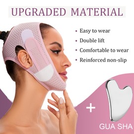 Edcbmb V Line Mask Double chin reducer Chin Strap Eliminator Remover Prevent Sagging V Shaped Face Belt slimming for Sleeping Jaw Exerciser for Women