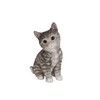 Hi-Line Gift Head-Tilting Grey Tabby Kitten Sitting