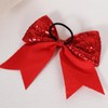 Glitter Red Cheer Bow Hair Ties Strong Elastics Hair Band