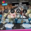 2pk Long Black Table Cloth Party | 274 x 137cm
