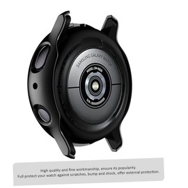 Gatuida Watch Protective Case Plating Diamond Frame Watch Screen Protector Black Fashionable Design Easy Installation Full Scratch Shock