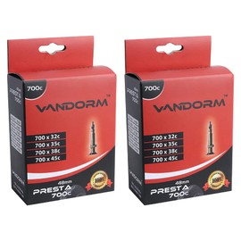 Vandorm 2 PACK 700c x 32c - 45c Hybrid Bike Butyl Presta Inner Tubes Parts