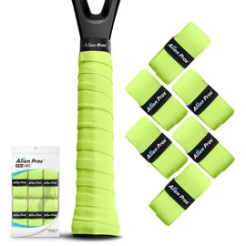 ALIEN PROS New Model M-Tac Tennis Racket Grip Tape (6 Grips) Tennis Overgrip Grip Tape Tennis Racket Tac Feel Tennis Grip – Wrap Your Racquet for High Performance (6 Grips) (Neon Yellow)