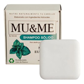 Shampoo Solido Mu&me Menta & Eucalipto Control Caspa 140gr