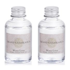 Zodax Grand Casablanca Porcelain Oil Diffuser Refills - 1.69 Oz/2 Count - Water Lotus