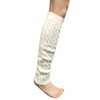 Wrapables Ribbed Cable Knit Leg Warmers for Women, Black
