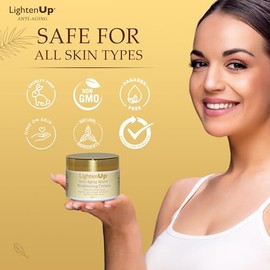 LIGHTEN UP  Crema Aclarante Despigmentante Facial y Corpora l Anti Manchas y Anti Age  con Vitamina C, Glicerina, Aceite de Argn y Manteca de Karit...