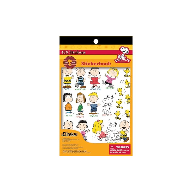Eureka Peanuts Sticker Book, 410 ct. (EU-609600)
