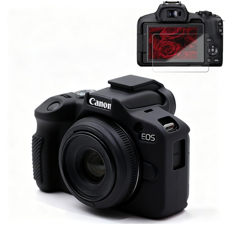 Funda para cámara Canon EOS R50, funda protectora de silicona