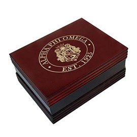 Greekgear Alpha Phi Omega Engraved Keepsake Box