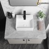 KARAMAG Small Vessel Sink 13"x11" Wall Mount Bathroom Sink Rectangular