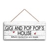 New Sign Gigi and POP Pop's House Sign, Where Memories