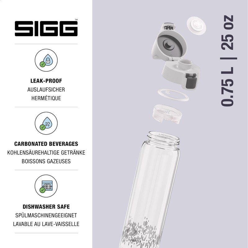 SIGG Total Clear ONE MyPlanet™ Drinking Bottle, BPA-Free and Leak-Proof