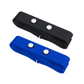 Heart Rate Belt Heart Rate Sensor Replacement Chest Strap for Wahoo Polar Garmin Orangetheory 45mm Spacing (Black+Blue)