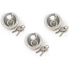 iapyx 3-Piece Set Discus Lock 70mm Diameter Padlock Lock Safety