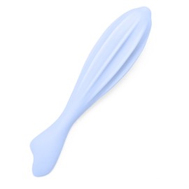 Silikon Gesichtsmassage Roller, Gesichtsroller, Gesichtsmassagegerät, Elegantes und Einfaches Birnenförmiges Face Roller zur Hautstraffung und Muskelentlastung (Blau)