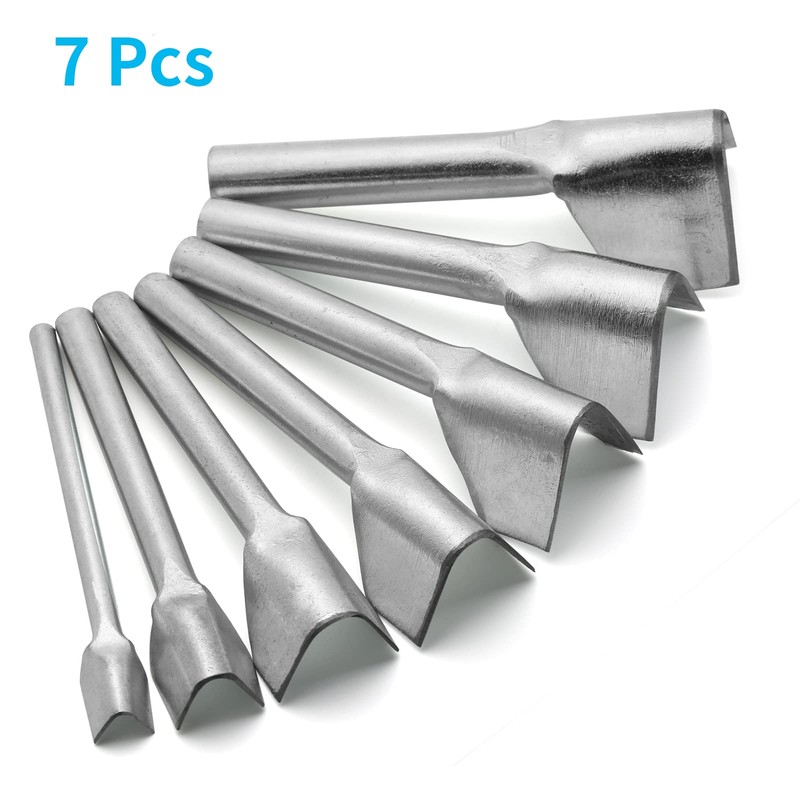 Rierdge 7pcs Leather Craft Cutter V-Shape Punch Cutting Tools for