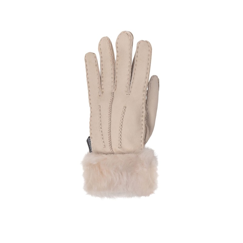 Nordvek Womens Sheepskin Gloves - Fold Back Cuff - Suede