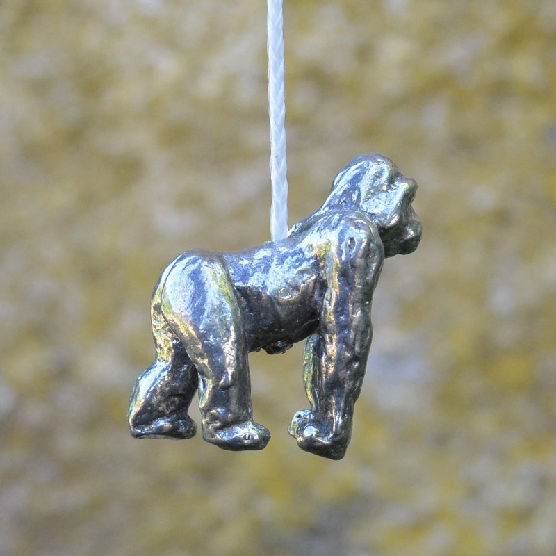 William Sturt Fine Pewter Gorilla Handle, for Light Pull Cord,
