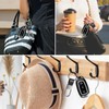 3Pcs Heavy Duty Metal Car Keychain Leather Car Keyring Clip,