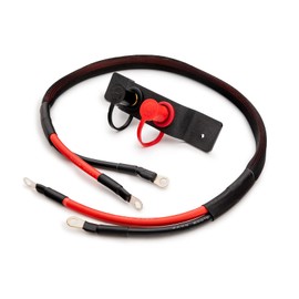 SuperATV Battery Terminals Relocation Kit | 4 Feet Copper Wire | 4 Gauge Wire | Terminal Covers Included