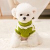 YOASONEK Flower Pattern Dog Knitted Sweaters, Turtleneck Cat Clothes Pullover