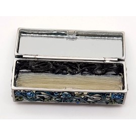 Unbranded Elegant trinket box multi color Lipstick Case Holder antique silver ornaments