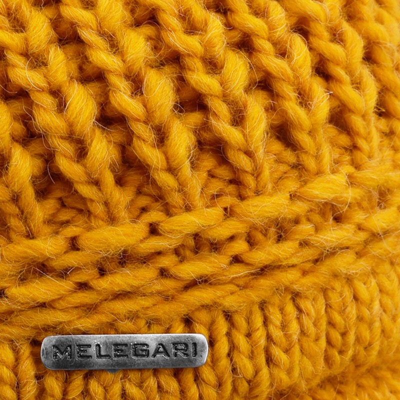 MELEGARI Knitted Hat with Visor Brenta Peak Hat Alpaca Wool
