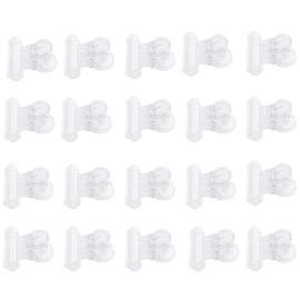 20 Pcs 1 Inch x 0.9 Inch Acrylic Paper Clips, Small Transparent Pins for Files,Test Papers, Socks and Office (20)
