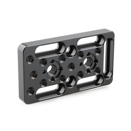 CAMVATE Multi-Purpose Mount Cheese Plate with Rosette Standard 3/8" Thread Hole, Perfect Accessory for Photography (Aluminum Alloy, Black)