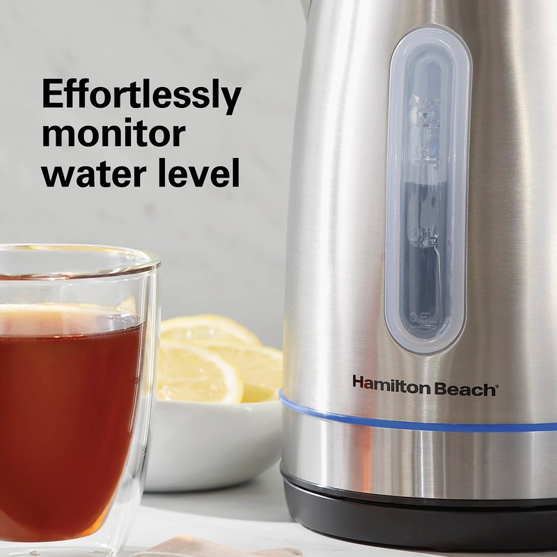 Hamilton Beach Electric Tea Kettle, Water Boiler & Heater, 1.7