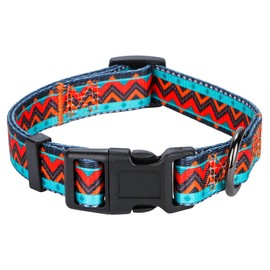 Rhea Rose Tribal Dog Collar Aztec Pattern Adjustable Collars Medium Geometric