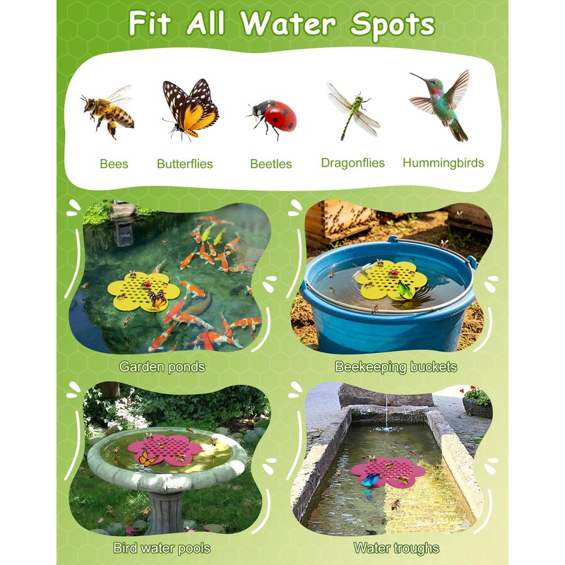 Bee Watering Station Floating Island - 5 Pack Pollinator Drinker