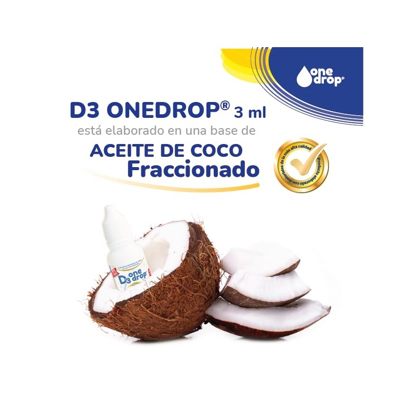 Vitamina D3 ONEDROP frasco con 3 mL, 400 UI