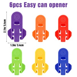 Xinjoduz 6 Stück Getränkedosen Verschluss Dosenverschluss Getränkedosen Verschluss Für Getränkedosen Verschluss Dosenöffner Getränken Ringöffner Manueller Dosenöffner Kunststoff Dosenöffner für Bier