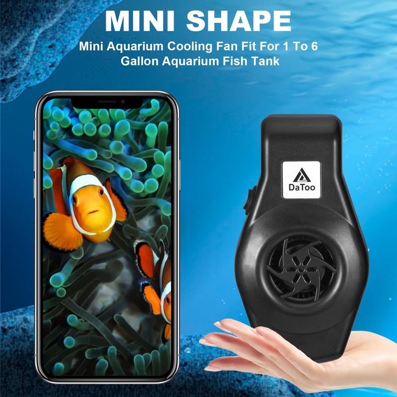 DaToo Mini Aquarium Chiller Small Fish Tank Fan Aquarium Cooling